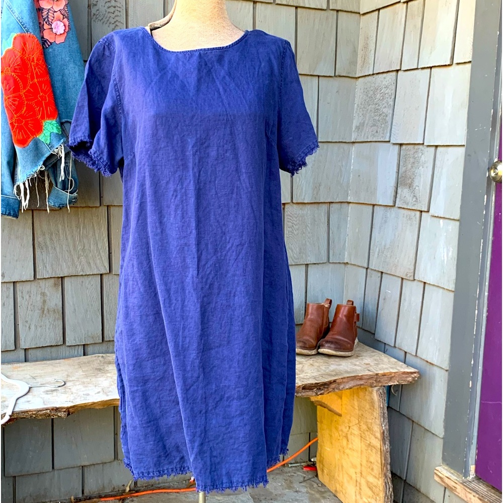 Tommy Bahama Navy Linen Dress